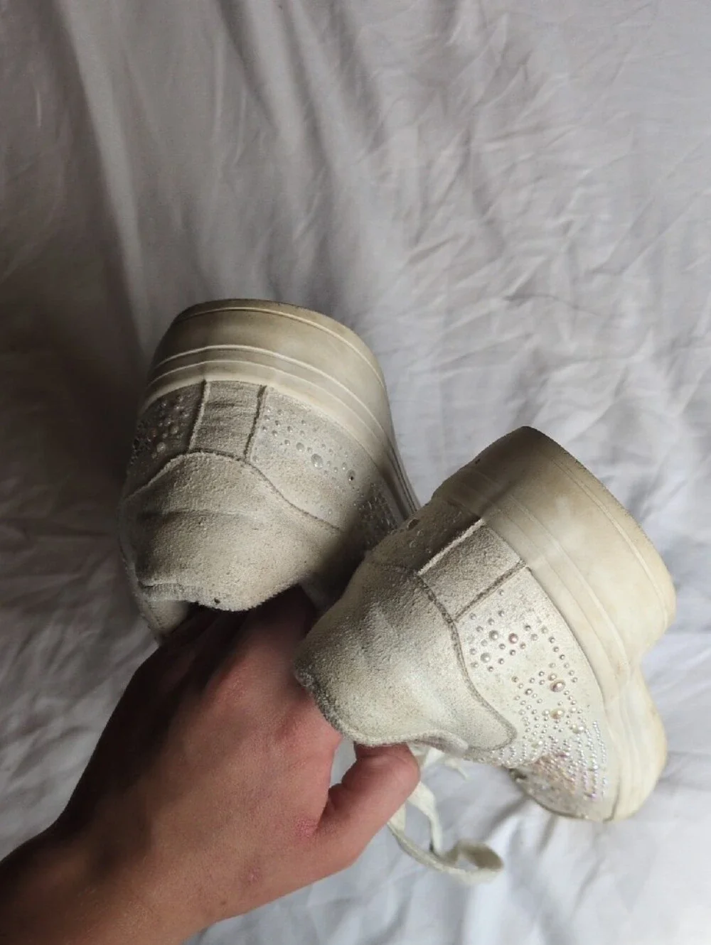 Juicy Couture White Crystal-Accented Women's Sneakers
